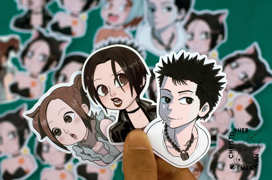 Nana Anime stickers Nana osaki Hachi Ren honjo Cat Dog
