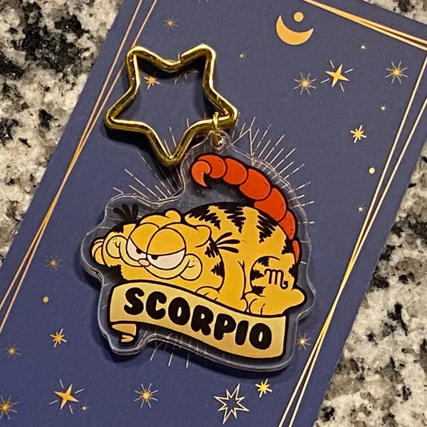 Garfield Zodiac Acrylic Charms