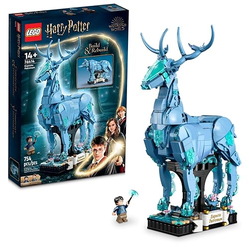 Lego Harry Potter Expecto Patronum 76414 Collectible 2-in-1 Building Set; Birthday Gift Idea for Teens or Fans Aged 14 and Up; Build and Display Patronus Set for Fans of The Wizarding World