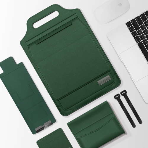Super Multifunctional Convertible Laptop Bag / Portable Working Station - Forest Green