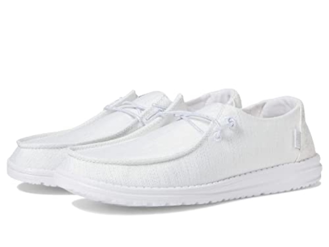 Hey Dude Womens Wendy Glitter Shoes - 6 - Cloud Dust