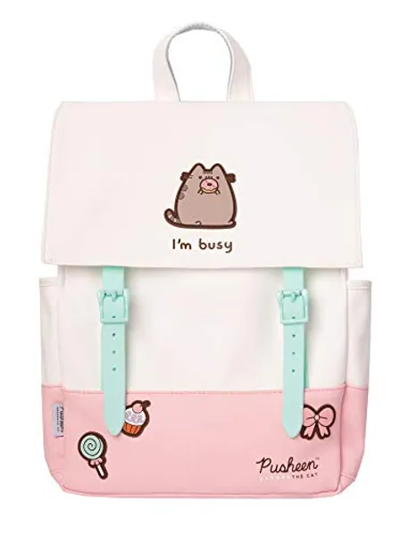 Official Pusheen Backpack, Kawaii Backpack - Bookbag, Travel Laptop Backpack, Girls Bag, Pusheen Gift - Pink Backpack