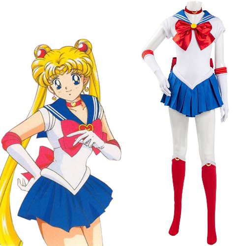 Sailor Moon Tsukino Usagi Uniform Dress Outfits Cosplay Costume Halloween Carnival Suit | Female / S