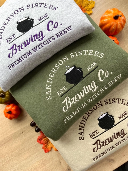 Sanderson Witches Brew Embroidered Halloween Sweatshirt