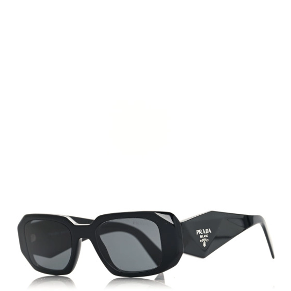 PRADA Acetate Symbole Sunglasses SPR 17W Black | FASHIONPHILE