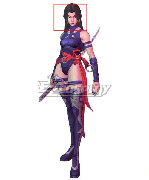 Marvel Rivals Vengeance Psylocke Black Cosplay Wig