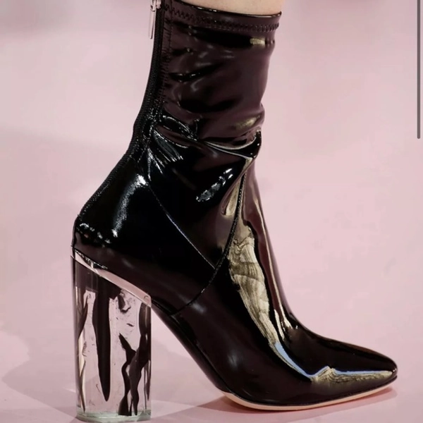 Christian Dior by Raf Simons Patent Leather Lucite Boots AW15