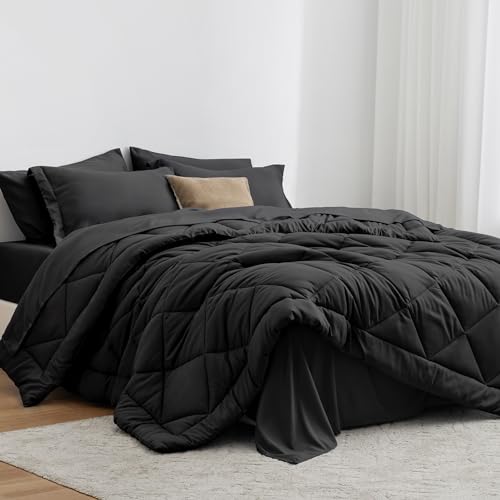 Pillowcase and 2 Pillow Sham - Black