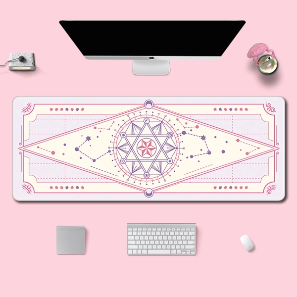 Stars Gaming Desk Mat Starry Mouse Mat Astronomy Game Room Decor - B