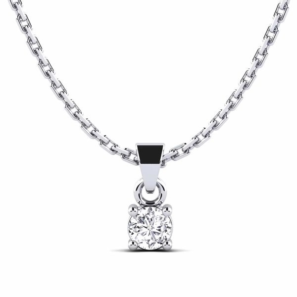 Or Blanc 585  Diamand Necklace Arlecia
