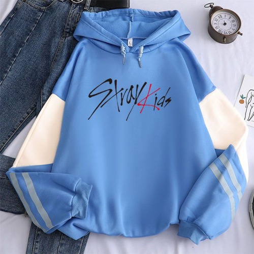 Stray Kids Casual Colorblock Hoodie