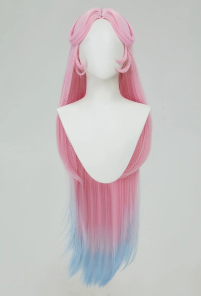 PM Derivative Cosplay Wig Pink Blue Straight Wig