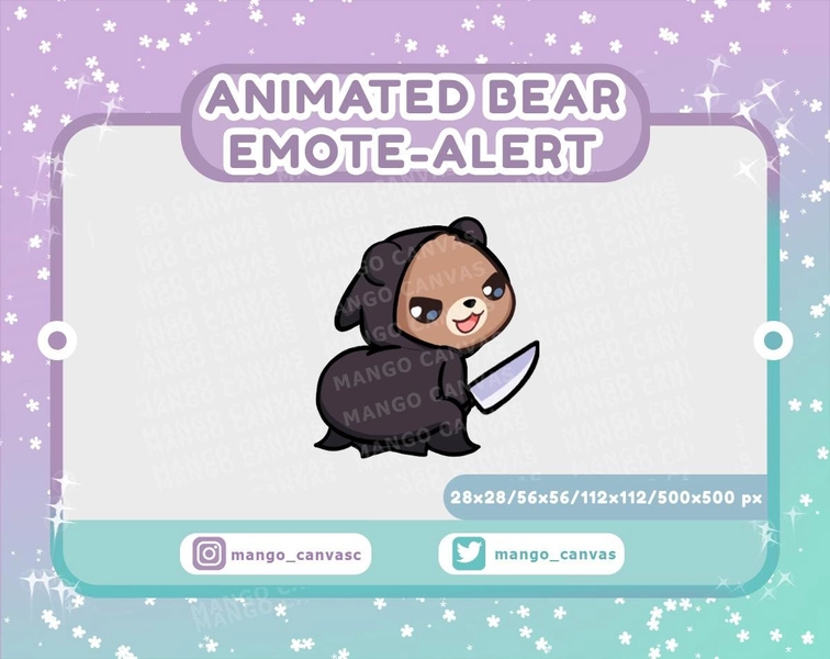 Animated Bear Halloween Twerk Emote