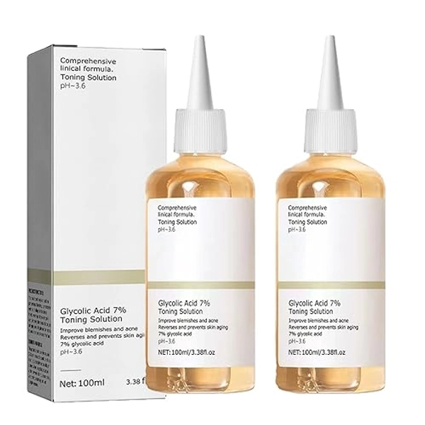1Stück Glykolsäure 7% Toning Solution,Glykolsäure Toner,Hydrating Toning Resurfacing Solution for Moisturize & Strengthen Skin,Improve Blemishes and Acne, Reverses&Prevents Skin Aging,100ml (1pcs)