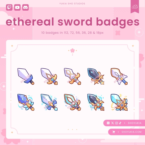 ethereal sword sub badges by Yukia 🌸 (@shoyukia)