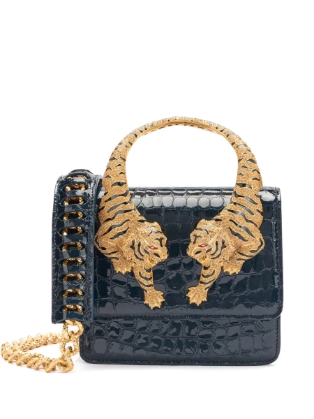 Roberto Cavalli Roar Crocodile-print mini bag | One Size