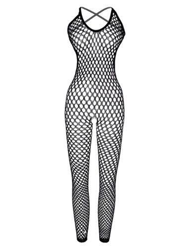 Buitifo Womens Sexy Bodysuit Fishnet Tights Bodycon Jumpsuit Lingerie - Black T1 One Size