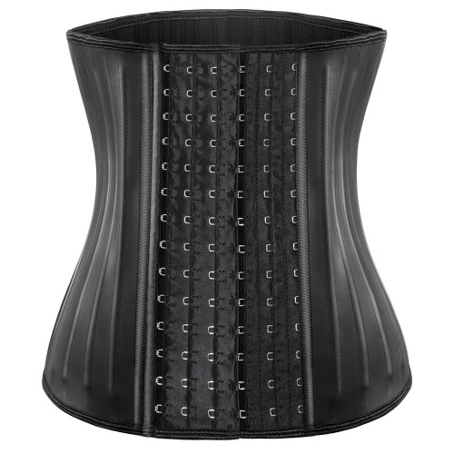 Waist Trainer for Women Corset Cincher Body Shaper Girdle Trimmer with Steel Bones Extender - 3X-Small C-black(25 Steel Bones Height:11.6")