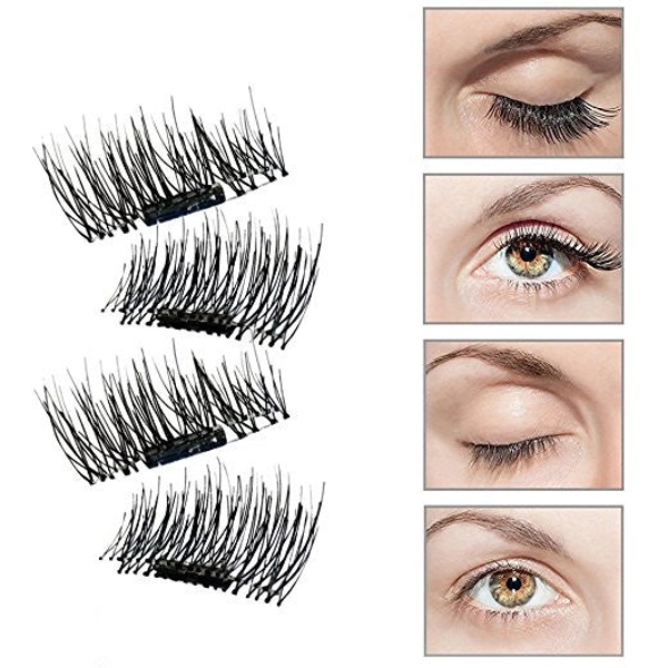 2 Pair of 3D Reusable False Magnet Eyelashes