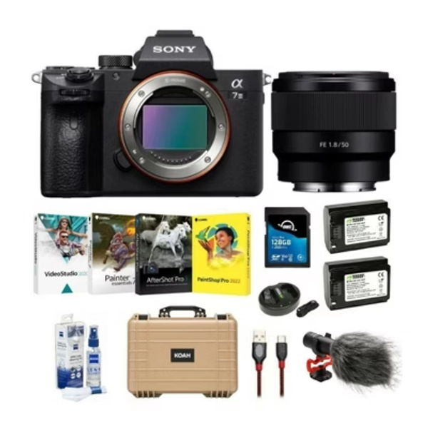 Sony a7 III Full Frame Mirrorless Camera with 28-70mm and FE 50mm f/1.8 Lens Kit