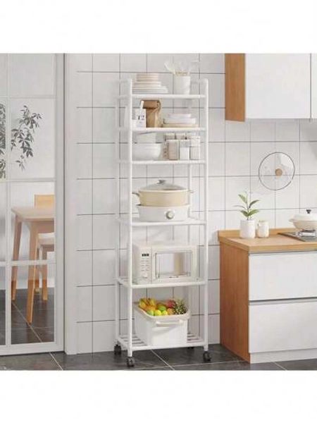 Estante Organizadora De Metal Prateleira Armazenamento Móvel De Banheiro Cozinha 6 Andares