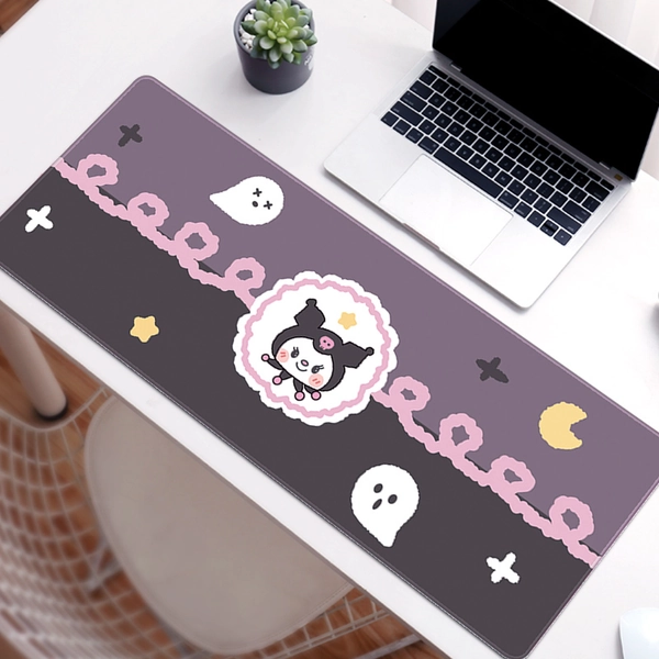 Kuromi Gaming Mouse Pad Cute Kuromi Keyboard Desk Mat Kuromi Room Decor - H