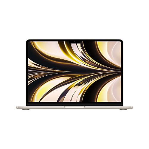Apple 2022 MacBook Air Laptop with M2 chip: 13.6-inch Liquid Retina Display, 8GB RAM, 256GB SSD Storage, Backlit Keyboard, 1080p FaceTime HD Camera. Works with iPhone and iPad; Starlight - 256GB - Starlight - Without AppleCare+ (3 Years)