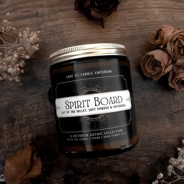 Spirit Board - 7.5 oz Soy Candle | VEGAN | Gothic Candles | Goth Decor | Dark Academia | Victorian Gothic | Gothmas | Goth Gifts | Creepmas
