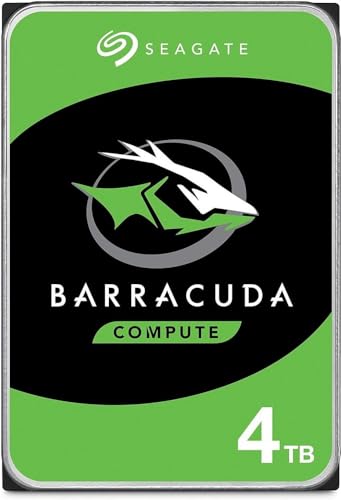 Seagate BarraCuda 4TB Internal Hard Drive HDD – 3.5 Inch Sata 6 Gb/s 5400 RPM 256MB Cache For Computer Desktop PC – Frustration Free Packaging ST4000DMZ04/DM004 - 4TB - BarraCuda HDD