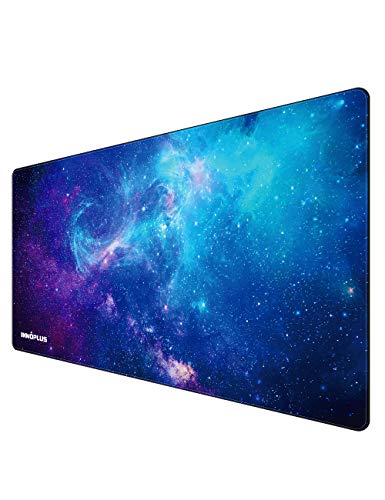 Gaming Mouse Pad, Large Mouse Pad XL, Mouse Pads for Computers 31.5×15.75In, Large Extended Gaming Keyboard Mouse Pads, Big Desk Mouse Mat Designed for Gaming Surface/Office, Durable Stitched Edges - Blue