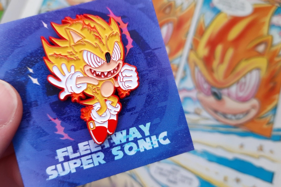 Fleetway Super Sonic Enamel Pin