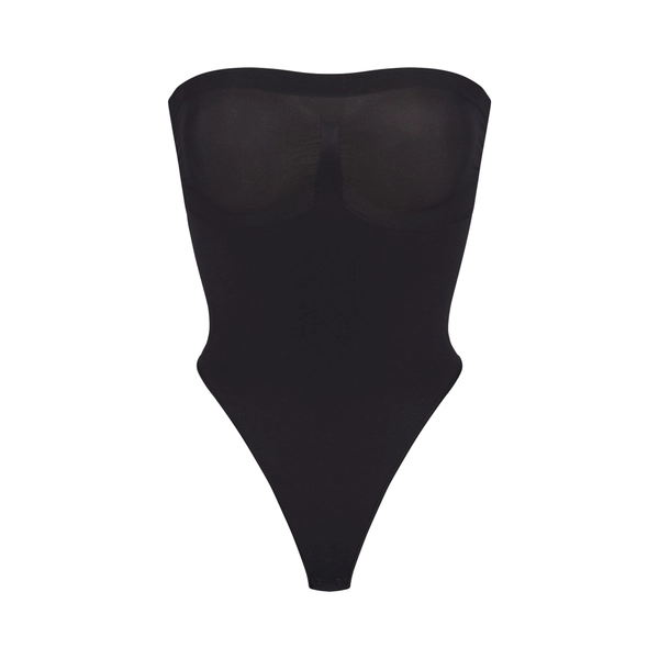 SEAMLESS SCULPT STRAPLESS THONG BODYSUIT | ONYX