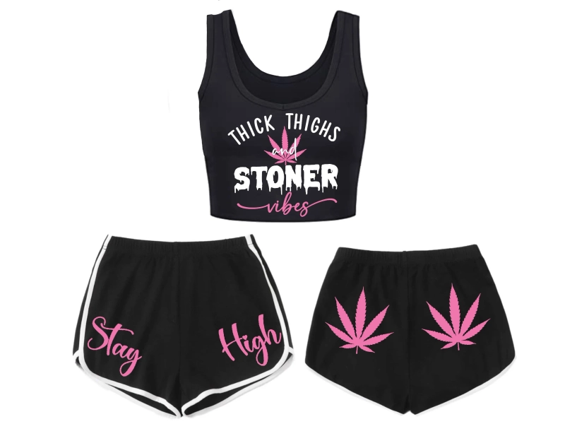 crop top and dolphin shorts set | weed festival outfit | crop top | booty shorts