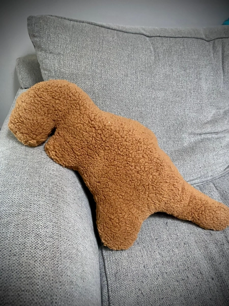 Dino Chicken Nugget Pillow | Affordable Farmhouse