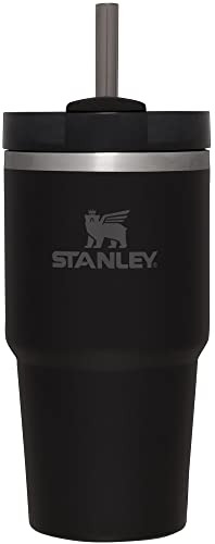 Stanley Quencher H2.0 FlowState Stainless Steel Vacuum Insulated Tumbler with Lid and Straw for Water, Iced Tea or Coffee, Smoothie and More, Black, 20 oz - 20 oz - Black