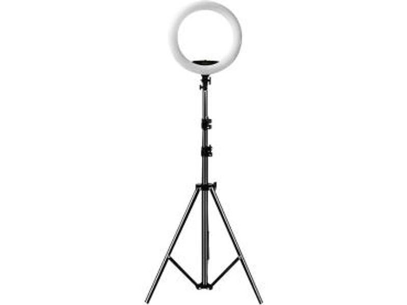 XL-LED-Ringlicht mit Smartphone-Halter, Ø 46 cm, USB-Port, dimmbar