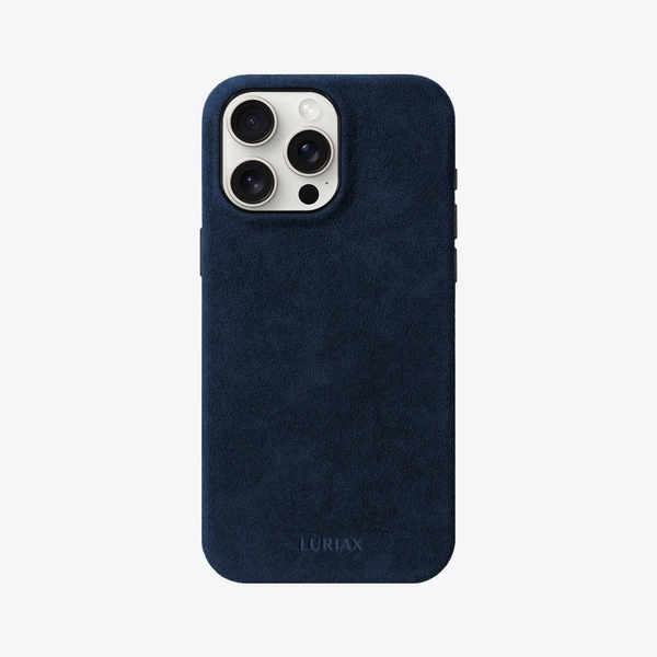 The Classic Alcantara iPhone Case V2 - Dark Blue
