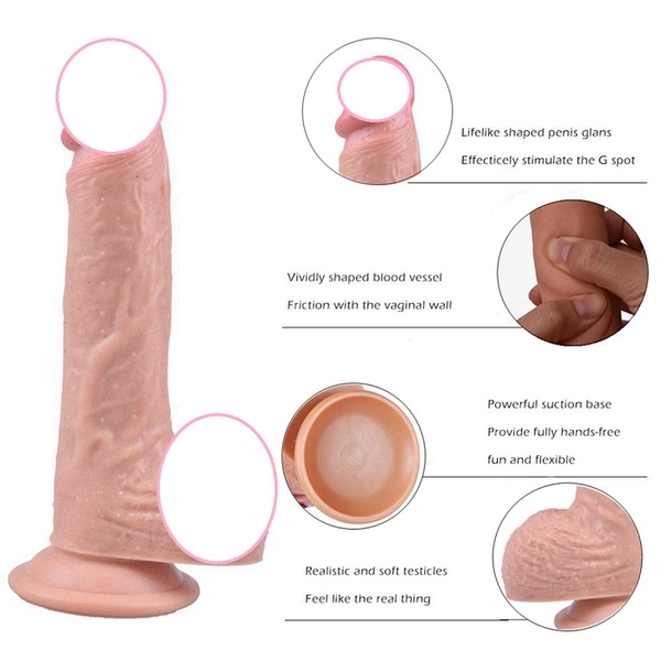 Eros Flesh Silicone Dildo Light Brown Realistic Penis ~ Best Sex Toys in Nairobi | Eros Kenya