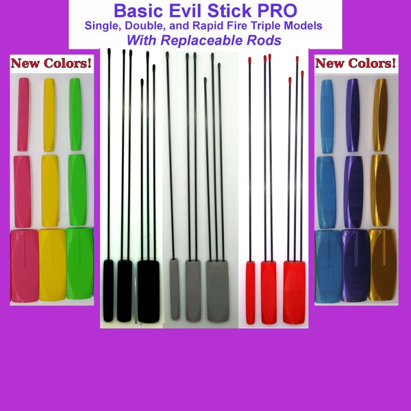 Evil Stick PRO Suck / Pain / Misery Stick - WARNING! Serious sadists/masochists ONLY! Single, Double & Rapid Fire Triple w/Replaceable rods!