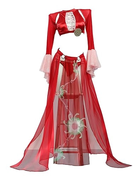 haikyuu Women Cosplay Swimsuit with Wrap Skirt Anime Two Piece Bathing Suit Halter Rave Swimwear