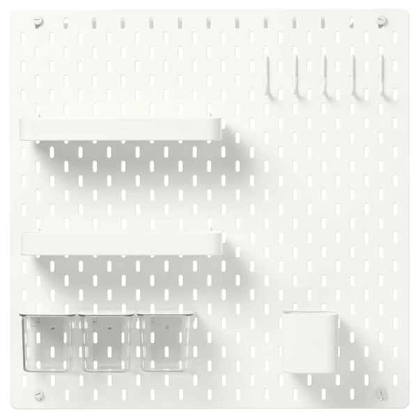 SKÅDIS Pegboard combination - white 56x56 cm