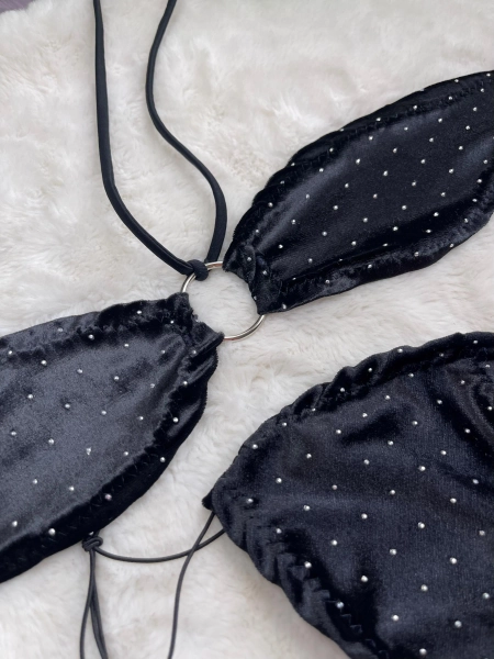 Lux Black Velvet Micro bandeau Bikini