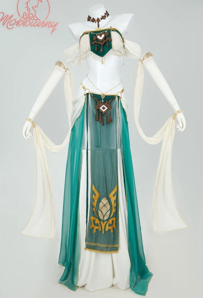 Princess Zelda Derivative Sexy Dance Style Lingerie Costume Short Top and Skirt with Headpiece Necklace