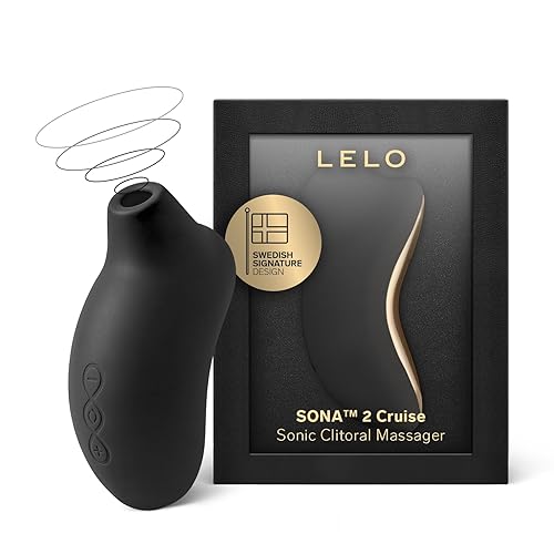 LELO SONA 2 Cruise Clitoral Vibrator, Suction Vibrator Adult Sex Toy, Clitoris Sucker for Women with 12 Settings, Waterproof Sex Toy for Women with Cruise Control for Enhanced Pleasure, Black - SONA 2 Cruise - Black