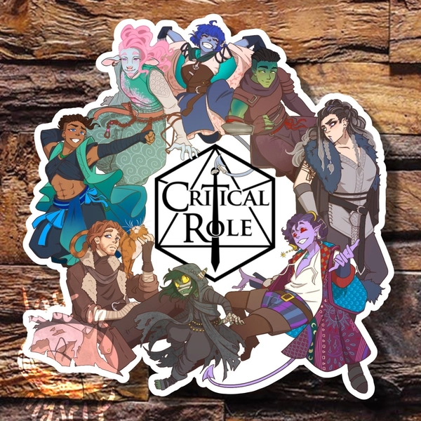 Mighty Nein, Critical Role sticker, Dungeons and Dragons, Critter Sticker