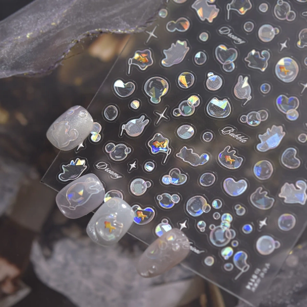 Adesivos Shiny Blowing Bubble 5D Shell Light