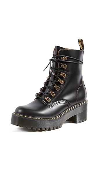 Dr. Martens Women's Leona Leather Heeled Boot Fashion