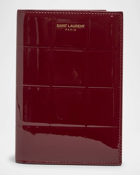 Passport Holder in Quilted Patent Leather