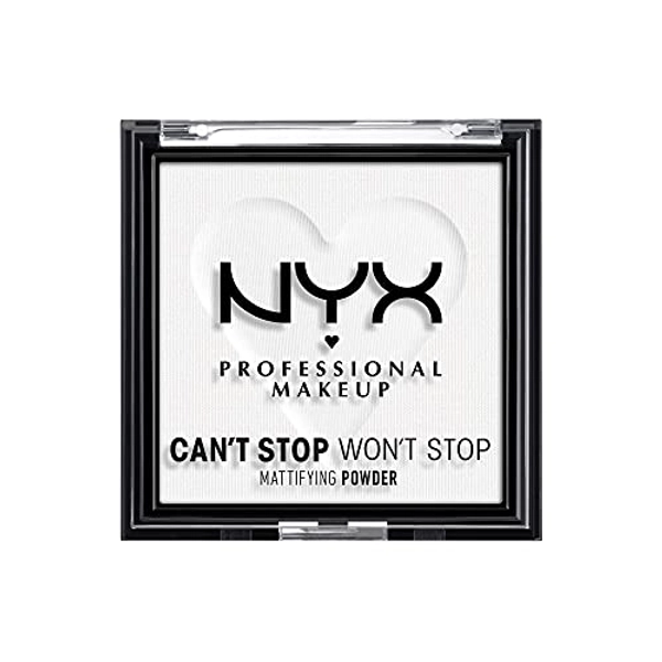 NYX Professional Makeup Poudre Matifiante Can't Stop Won't Stop Mattfying Powder, Fini Mat, Brightening Translucent