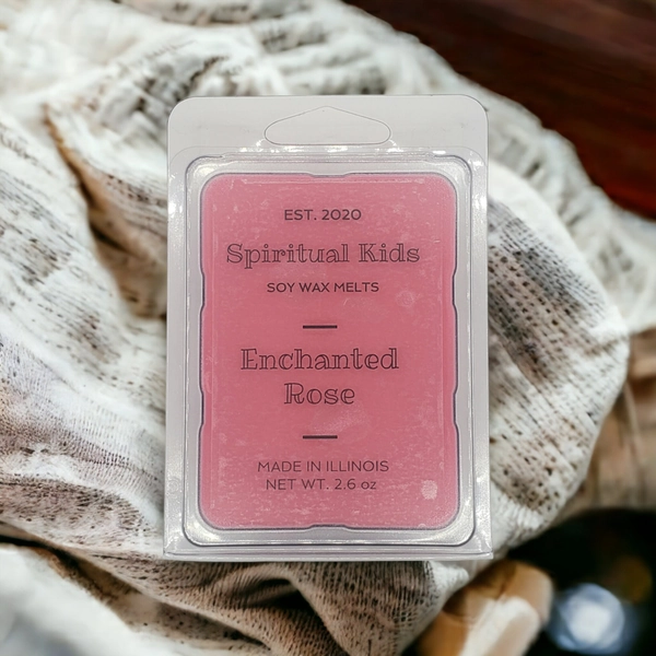 Enchanted Rose Soy Wax Melts 2.6oz 6ct Hand Poured with Fragrant/Essential Oils HIGHLY SCENTED | Floral Wax Melts | Birthday Gift |